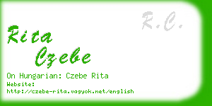 rita czebe business card